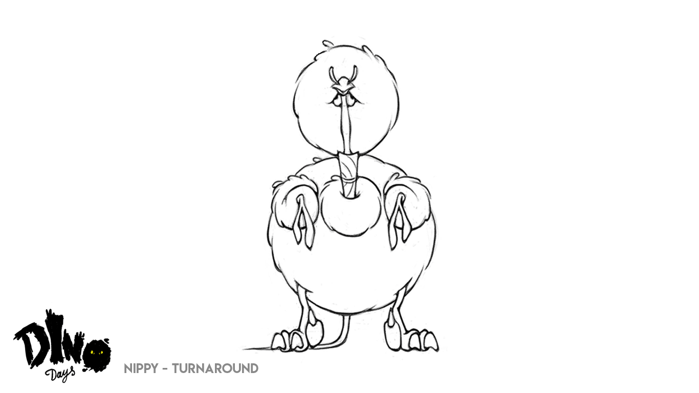 Animated Fluffy dinosaur rotating