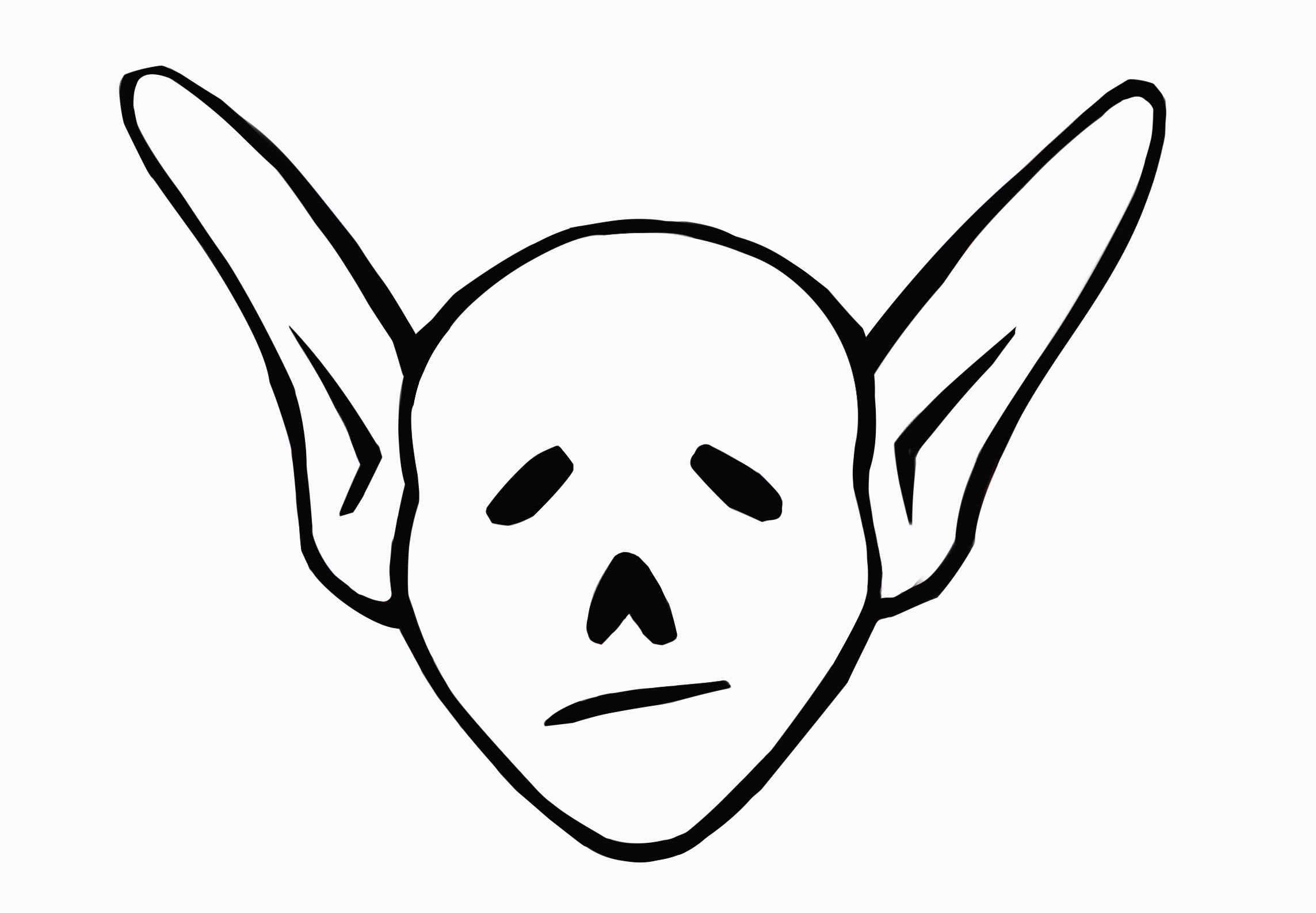 A rotating head gif of the first character with big elf ears.