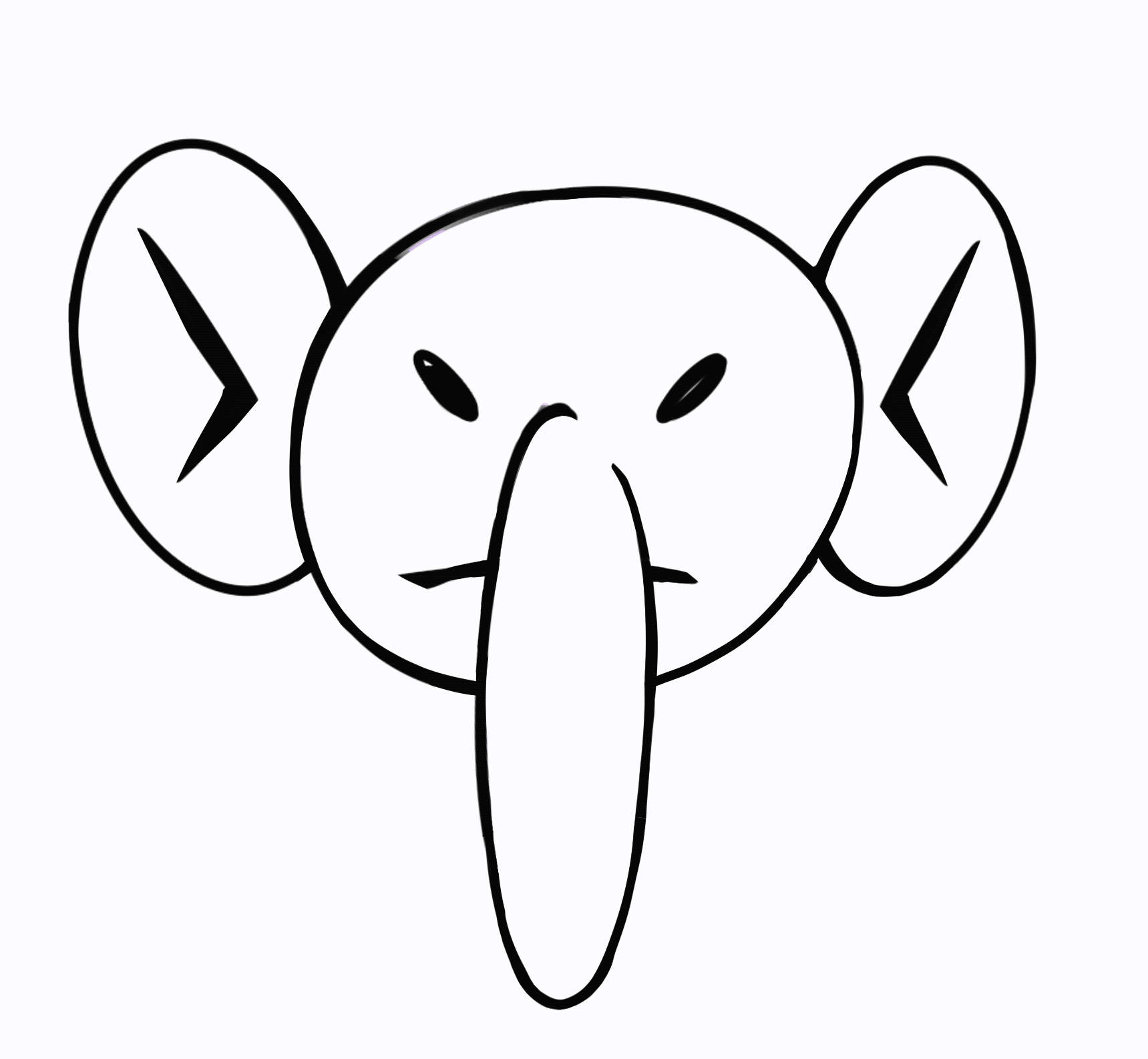 A rotating head gif of a second character with big round ears and a big nose.